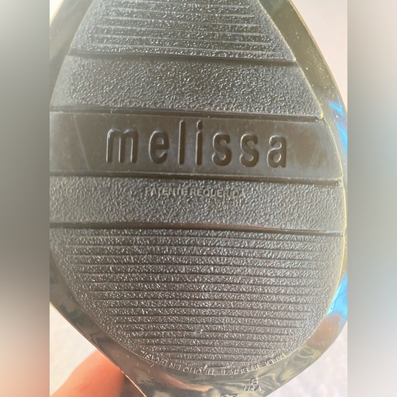 Original Melissa Black Bow Front Ankle Strap Heels - Picture 6 of 7